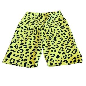 Booty by Brabrants Neon Animal Print Workout Shorts Athletic Gym One Size Womens